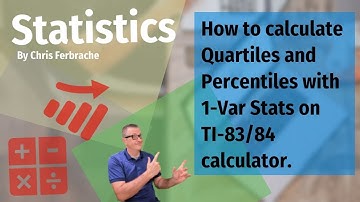 How to calculate Quartiles and Percentiles with 1-Var Stats on TI-83/84 calculator. [Quartile]