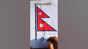 Nepali Flag Drawing🇳🇵 🫶🥰 jaya Nepal🇳🇵🙏 /Nepal Flag #shorts #flag #drawing