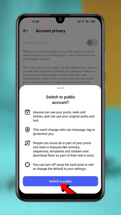 Instagram private account ko public Kaise banaen | how to switch Instagram private account to public