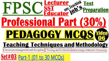 FPSC Pedagogy All MCQs for Lecturer Test | Teaching Techniques and Methodology FPSC MCQs InfoUstaad