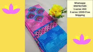 🦋Soft Crepe Saree Video 2|450+Shipping|WhatsApp-9597417345|Shop @ValappamSareez screenshot 1