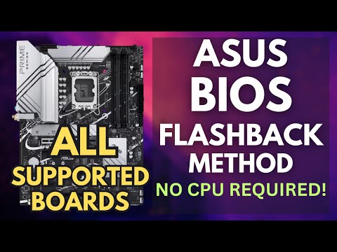 Update BIOS on ASUS Motherboards including AM5: Easy BIOS Flashback Method
