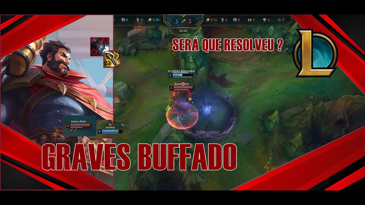 League of Legends - SoloQ Ranked Graves | Meu deus a Riot Buffou ! 