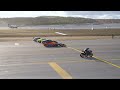 Supermoto triunfa en una carrera contra un avión y un jet de combate