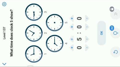 Easy Game Level 137 || What Time Does Clock 5 Show.