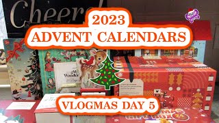 Day 5 - Opening 9 ADVENT CALENDARS!  NEW ADVENT CALENDAR!  Vlogmas Day 5!  2023