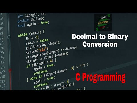 C Program to Convert Decimal to Binary | C Programming