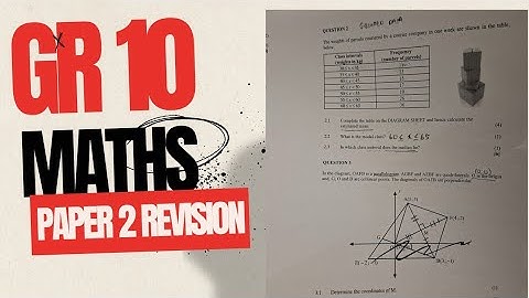 GRADE 10 Maths Paper 2 Exam Revision | Stats to Analytical Geometry| Part 1