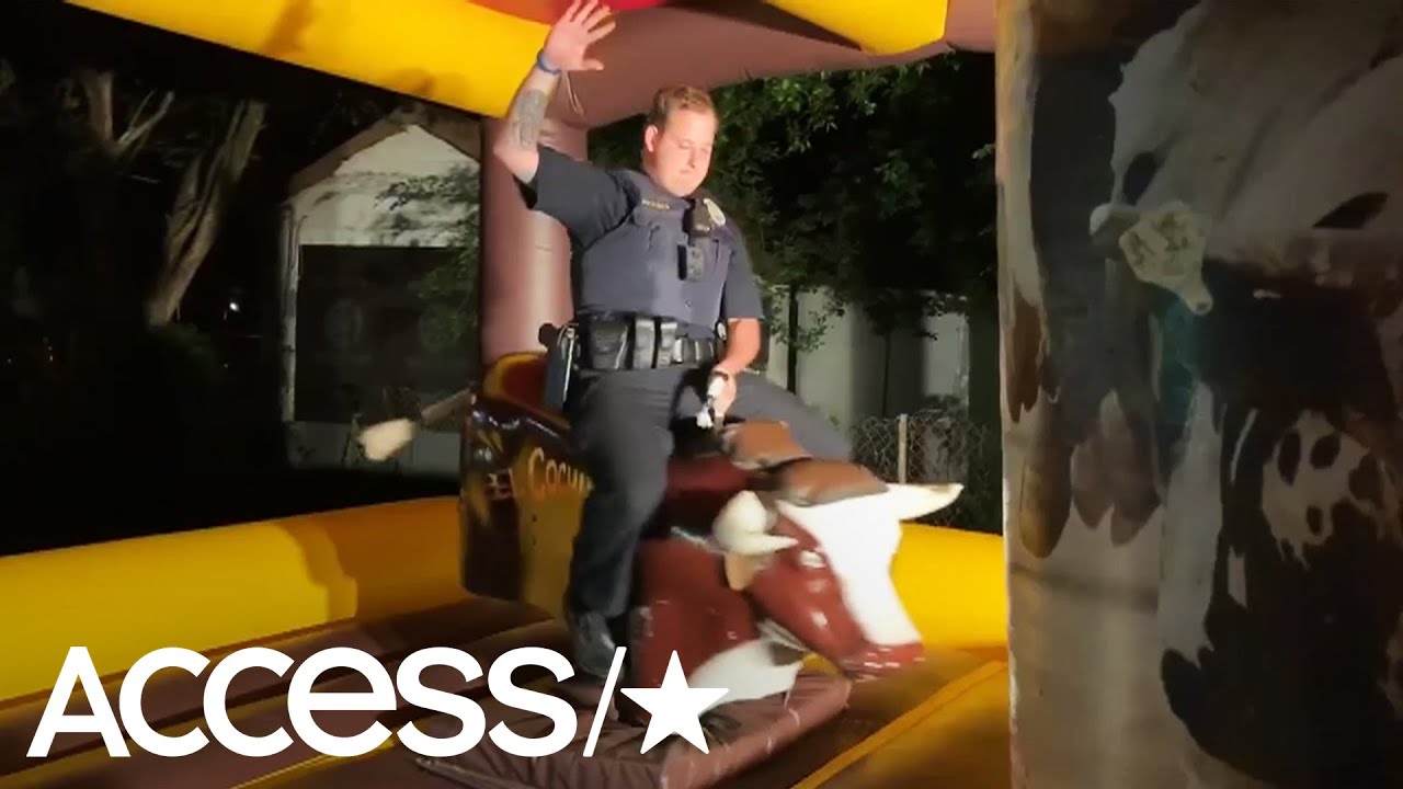 Police Officer Aces At Riding Mechanical Bull While Responding To Noise Complaint