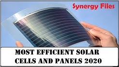 Most Efficient Solar Cells and Panels in 2020