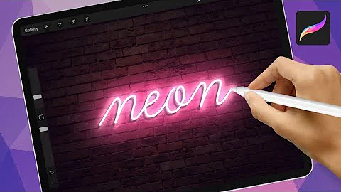 Create A Neon Text Effect In Procreate for iPad