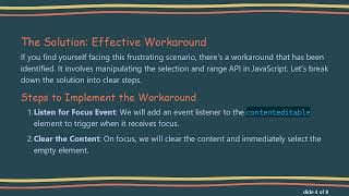 Fixing Cursor Jumping Issues in Inline Contenteditable on Android Chrome