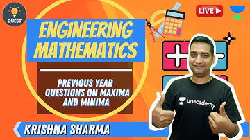 Previous Year Questions on Maxima and Minima | Calculus | Engineering Mathematic | Krishna Sir
