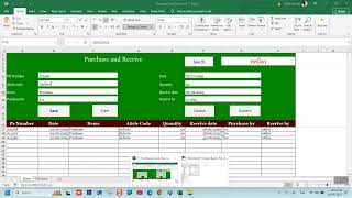 Excel Purchase Order Management System