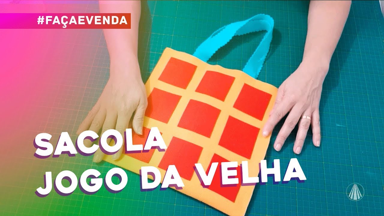 Jogo da velha em e.v.a com sacolinha porquinho e sapinho