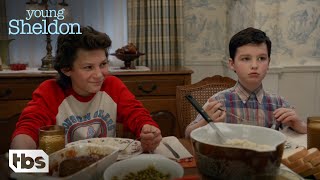 Young Sheldon The Cooper Family Sits Down For Family Dinner Season 1 Episode 1 Clip Tbs