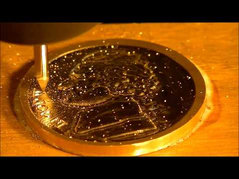 6090 CNC Router Machining A $100 Coin Medallion Demonstration With ArtCAM,
