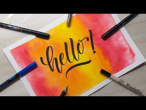 How to create Colourful Backgrounds using Brush Pens. - YouTube