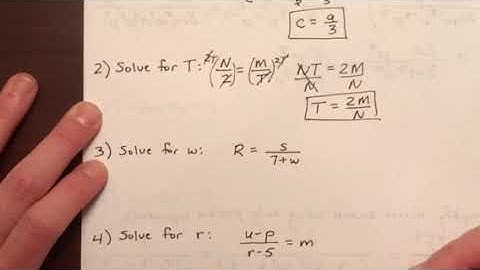 Solving for a variable in terms of other variables in a rational equation