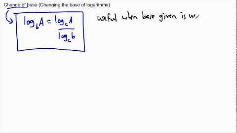 Logarithms - change of base - (IB Math, GCSE, A level, AP)