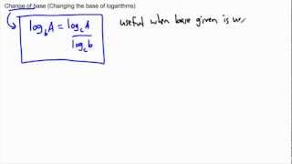 Logarithms - change of base - (IB Math, GCSE, A level, AP)