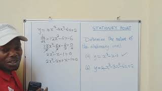 To find the maximum and minimum point of the cubic function. (Stationary point)