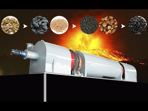 How to make charcoal? Coconut Charcoal Carbonization Plant | Continuous Carbonization Furnace
