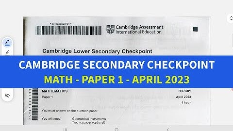 Đề thi Cambridge Lower Secondary Checkpoint - Math - paper 1 - April 2023 - Simple English