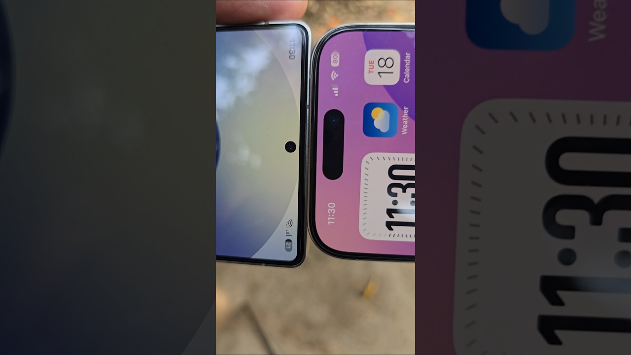iPhone Signature Notch vs Galaxy S25 Ultra Tiny Dot