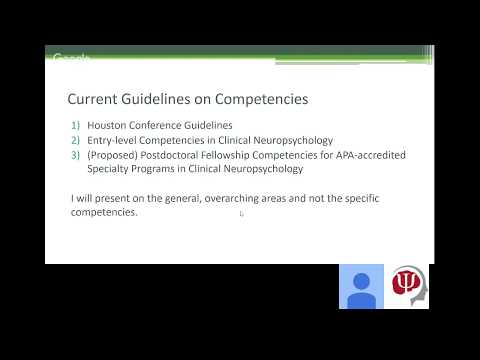 Neuropsychology Competencies and Taxonomy