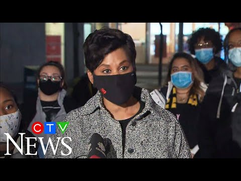 Liberal MP-elect Marci Ien speaks after winning Toronto Centre byelection