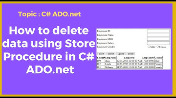 How to delete data using store procedure in C# ADO.net Part-05