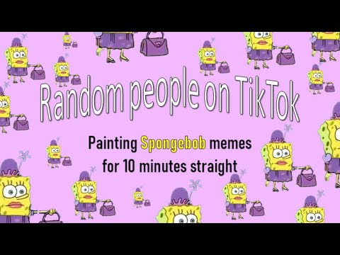 spongebob, painting, spongebob painting, tik tok, tik tok paint...