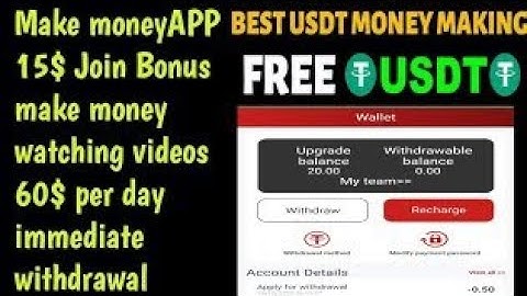 Best Usdt money making free | Usdt Investment site | TRX investment Site