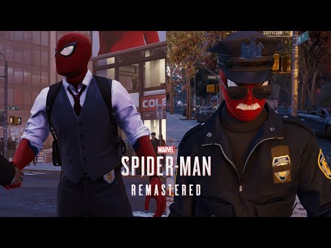 Detective Spidey and Spider Cop Mods | Spider-Man Remastered 4K PC Gameplay