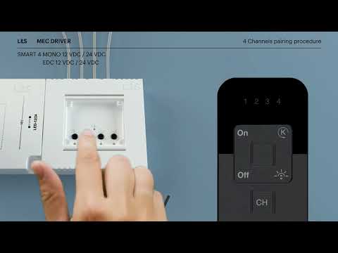 MEC DRIVER: pairing procedure for 4 channels modules and transmitters