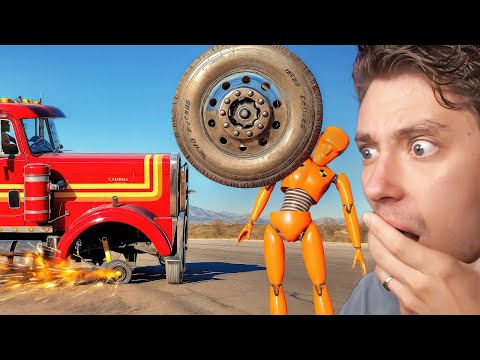 Reacting to Loose Wheel of Death in beamNG