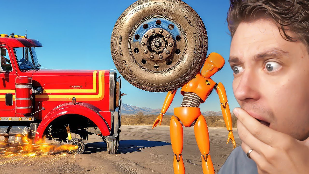 Реакция на «Свободное колесо смерти» в beamNG