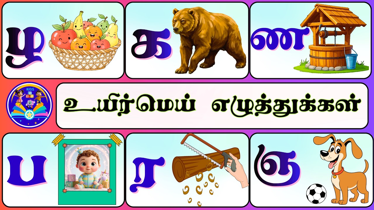 உயிர்மெய் எழுத்துகள் | UyirMei Ezhuthukkal | @KIDS123TV-BTK