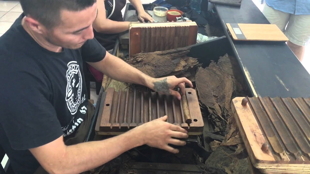 Rolling a Cigar at Black Label Trading Company