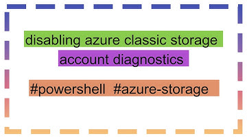 disabling azure classic storage account diagnostics