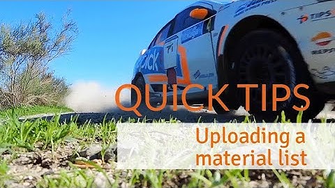 alpscontrols.com Quick Tips - Uploading a material list.