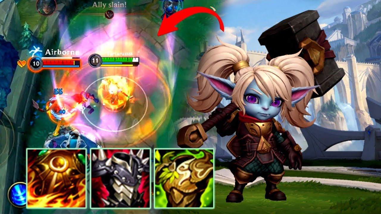 FULL TANK POPPY TOP DOMINATION | WILD RIFT BUILD AND RUNES - YouTube