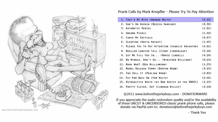 Mark Knopfler Prank Call #1 - (Amanda White) That'...