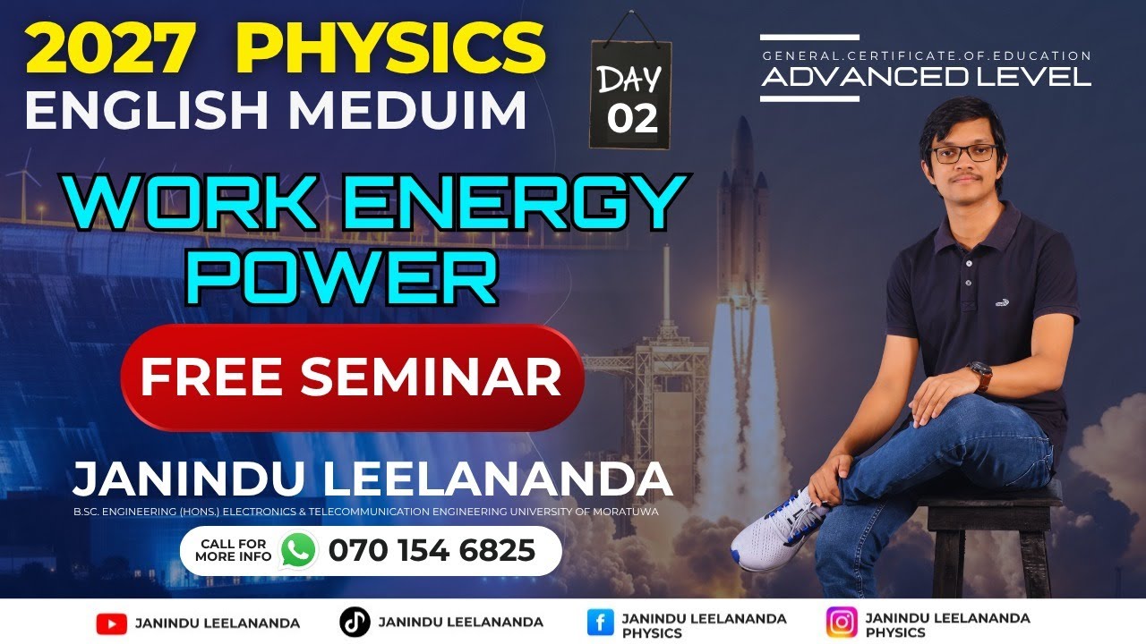 Work Power & Energy Day 02 | 2027 A/L | Full English Class - YouTube