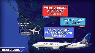 Airplane Hits Drone mid-air near San Diego Airport. Real ATC