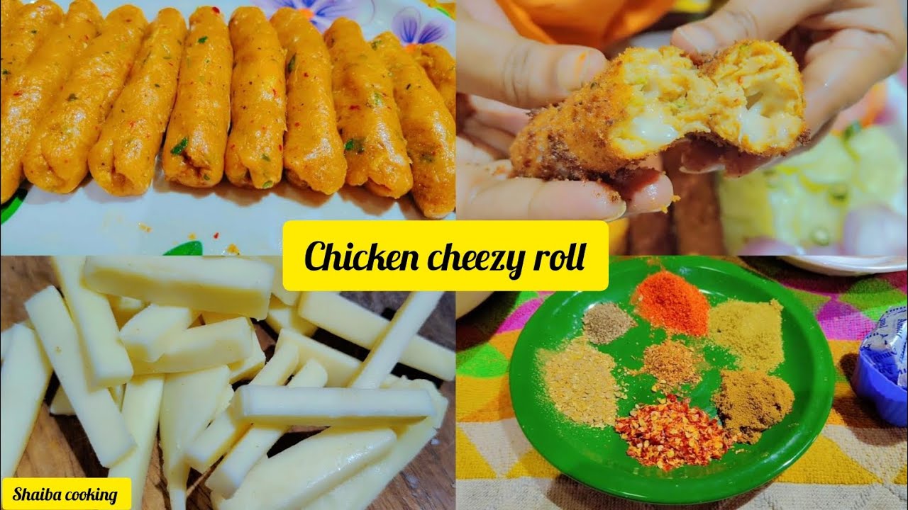 Chicken cheezy roll recipe 😋 | yummy tasty recipe| - YouTube