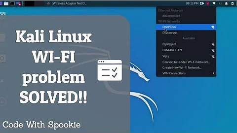 Kali Linux Wifi Not Working | Fixed 2020 |  Easy | Code With Spookie