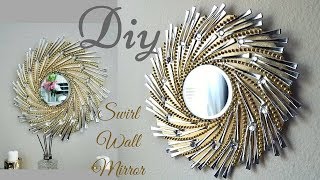 Diy Swirl Mirror Wall Decor| Wall Decorating ideas!