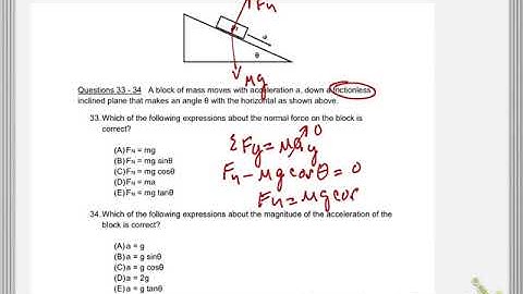 AP Physics C Dynamics MC #33& 34